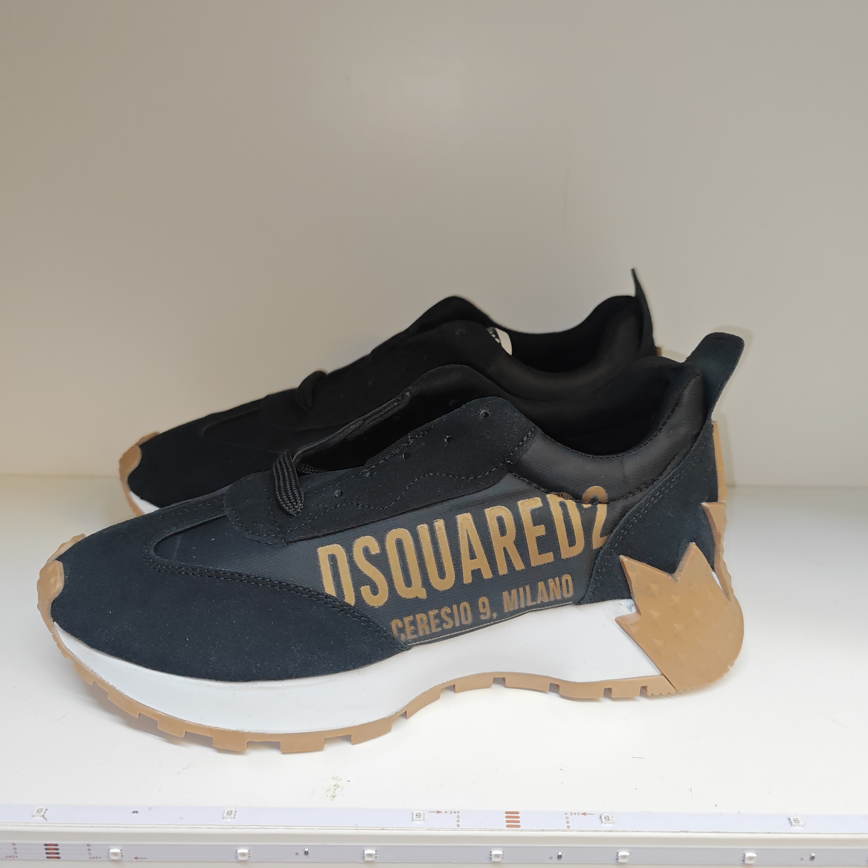 Sneakers black & camel