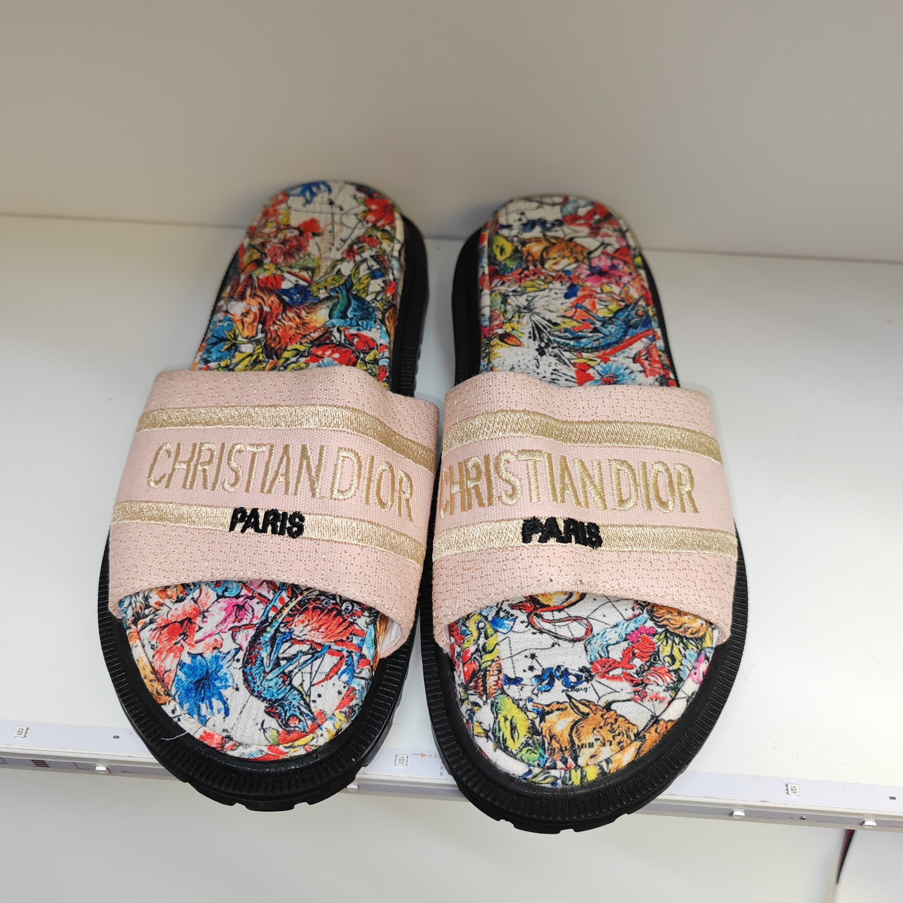 Pink logo slides