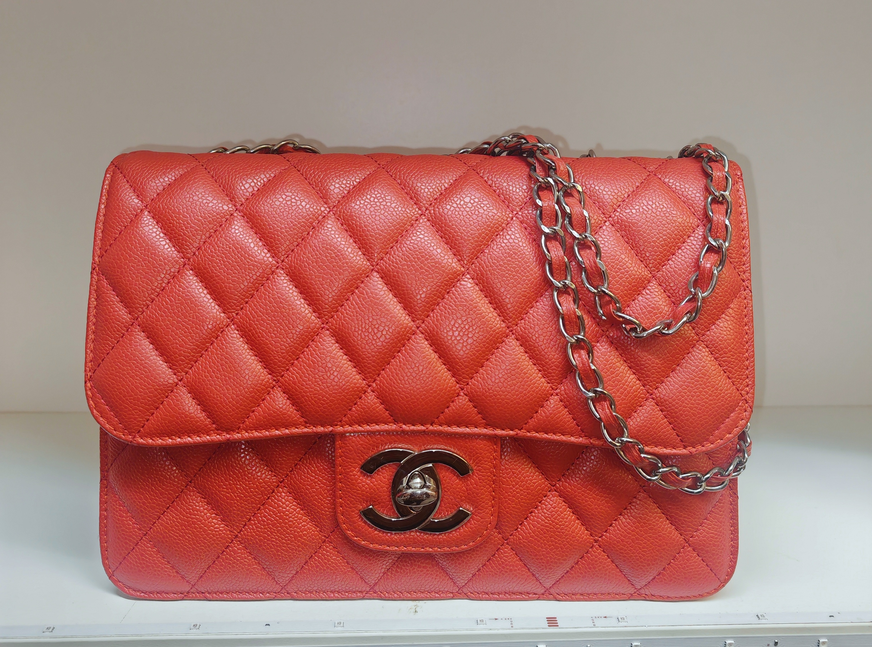 Coral Orange flag bag
