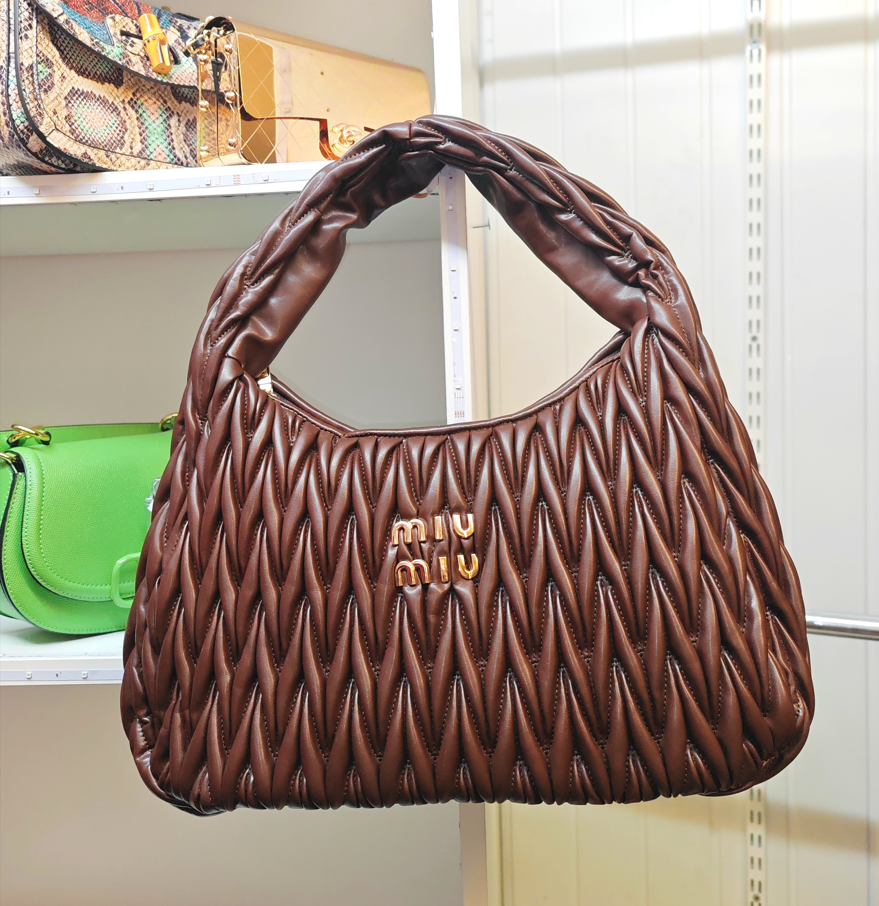 Brown hobo bag