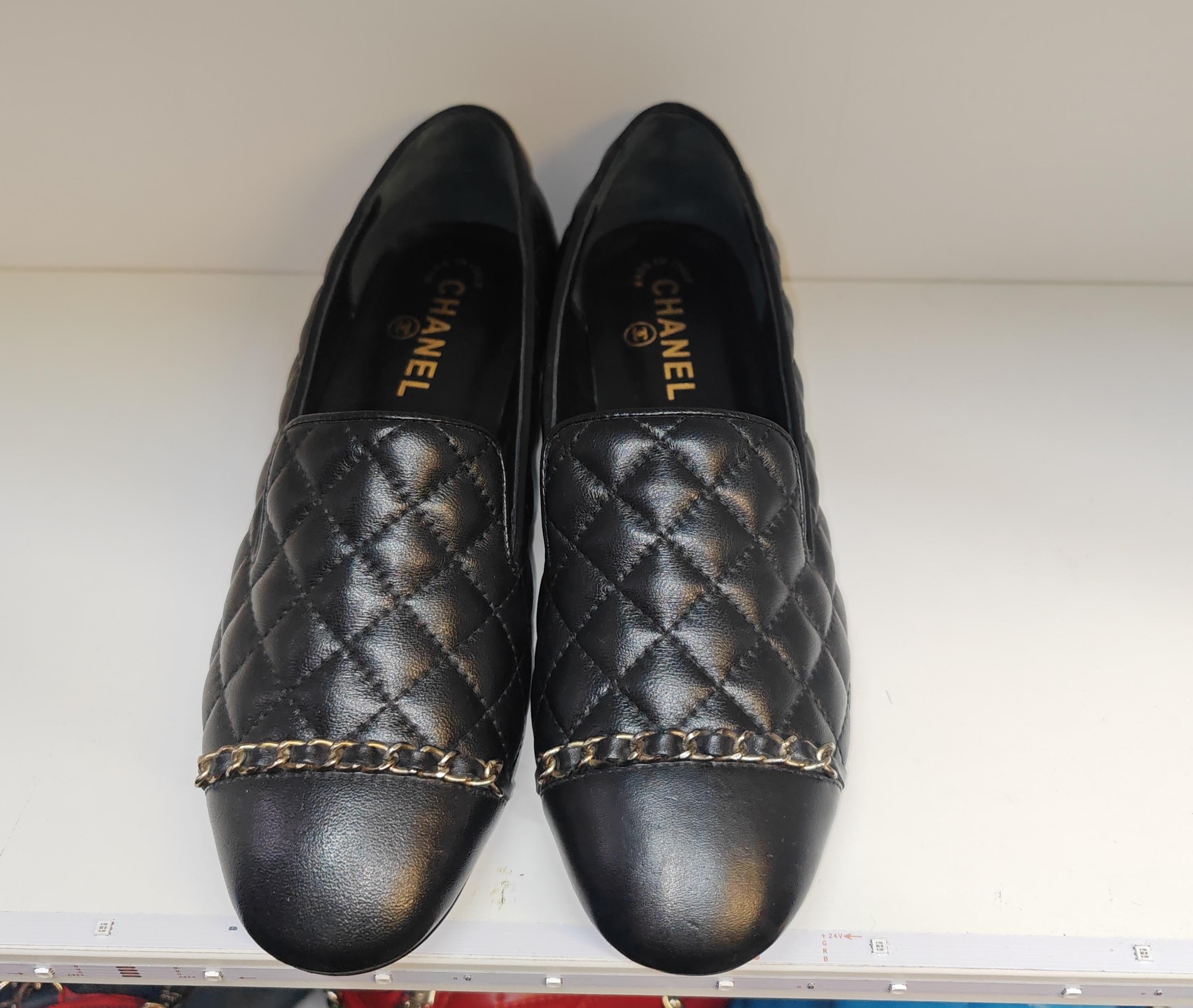 Black loafers
