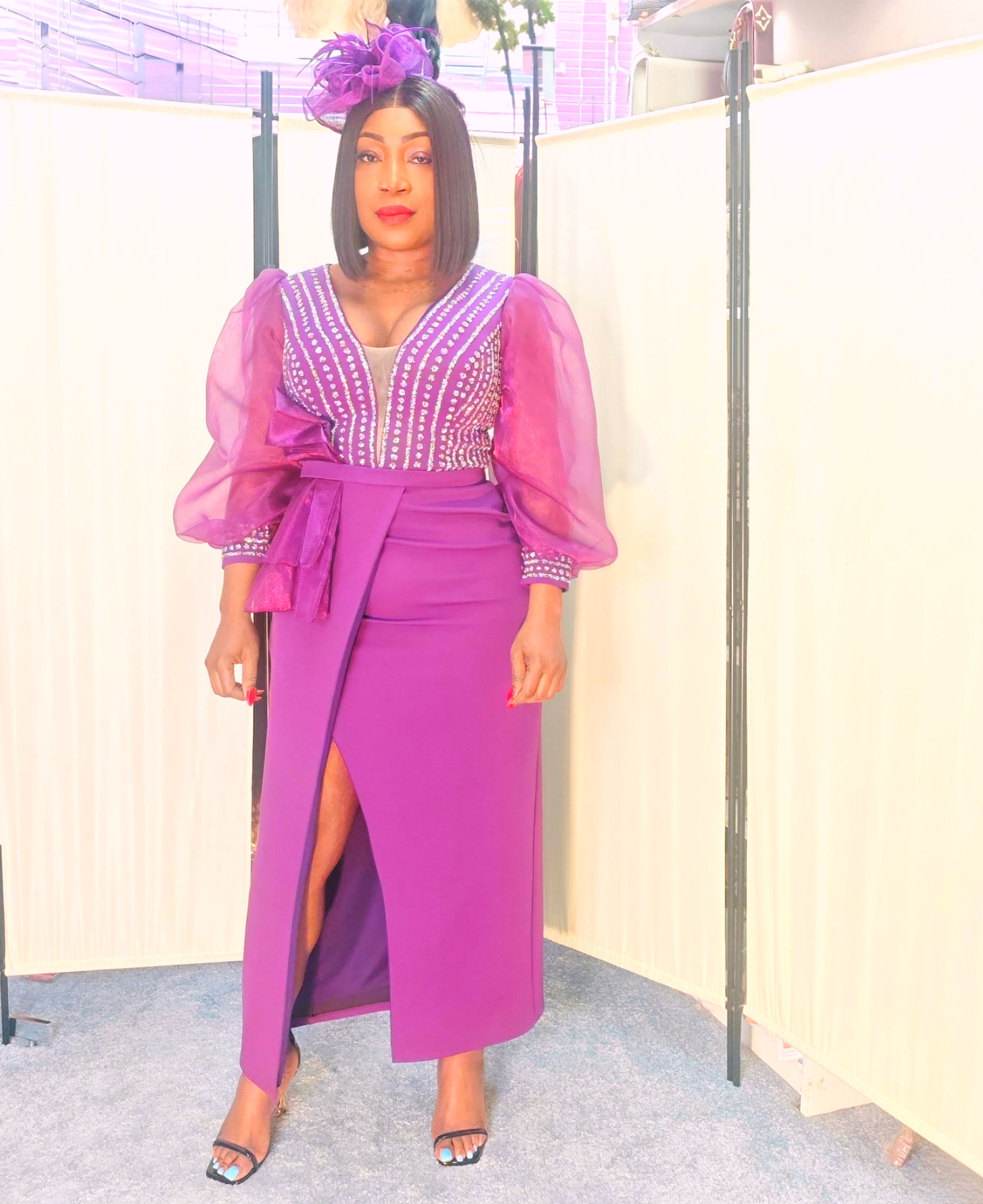 Elegant Purple Occasion Dress